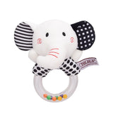 Plush Elephant Baby Rattle Toy – Soft Teether & Musical Hand Bell for Newborns
