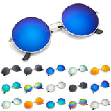 FOENIXSONG Fashion Pilot Round Gradient Mirror Sunglasses for Men & Women