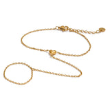 Trendy Gold Plated Stainless Steel Charm Bracelet for Women