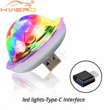 USB Car Ambient LED Light - RGB Music Sync Party Light with Multi-Interface