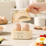 Hervidor de huevos eléctrico de 120 W: minicocinador de huevos inteligente con apagado automático y temporizador para un desayuno rápido