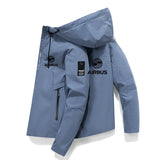 Men's Airbus Aviation Hooded Jacket – Lightweight Windbreaker with Sun Protection