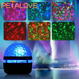 Galaxy Starry Night Light Projector, LED Ocean Wave & USB Home Decor