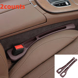 2-Pack Car Seat Gap Filler Organizer – Waterproof PU Leather with Dual Grooves for Extra Storage and Spill Protection