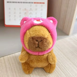 Capybara Plush Toy with Hoodie & Wings - Cute Stuffed Animal Keychain Gift