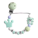 Cadena para chupete Koala para bebés y niños, pinzas para chupete de silicona para la dentición, mordedor para bebés