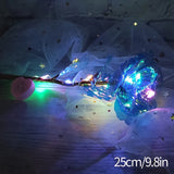 Eternal Galaxy Rose in Glass Dome - Colorful LED Flower Gift for Valentine's Day