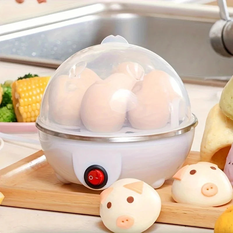 Cocedor de huevos con apagado automático para el hogar, 7 huevos, multifunción, para cocinar al vapor, natillas, huevos duros, artefacto para el desayuno