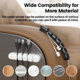 Organizador de cables con 3, 5 y 7 orificios, clips flexibles para la gestión de cables y protección del cargador