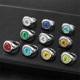 Akatsuki Itachi Cosplay Ring Set – Naruto Metal Jewelry for Men & Women