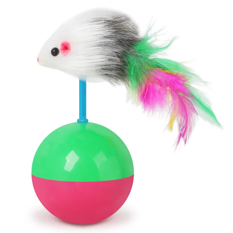 Interactive Non-Tipping Cat Toy Set – Fun Teaser Mice for Cats and Dogs