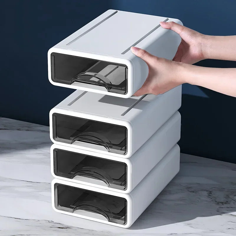 Stackable Plastic Desktop Organizer Drawer – Multi-Purpose Storage Box
