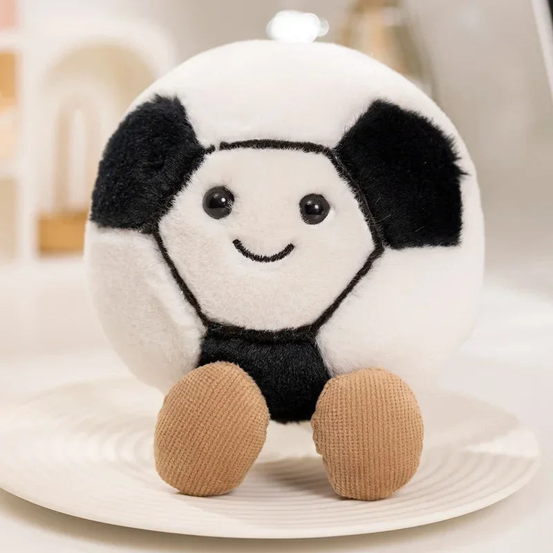 Sports Ball Plush Toys - Soft Stuffed Football & Basketball Pillows for Fans