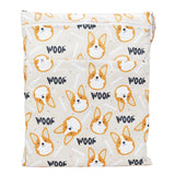 [Sigzagor] Bolsa seca y húmeda con dos cremalleras para pañales de bebé, impermeable, reutilizable, 36 cm x 29 cm