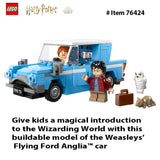 Harry Potter Flying Ford Anglia LEGO Set with 2 Minifigures for Magical Role Play