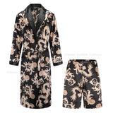 Men’s Traditional Chinese Pajama Set – Lightweight Vintage Sleepwear with Turn-Down Collar