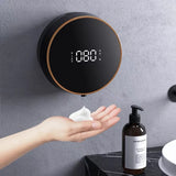 Dispensador automático de jabón en espuma para montaje en pared: pantalla LED de temperatura, sensor infrarrojo sin contacto,