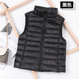 2025 White Duck Down Jacket Women Vest Autumn Winter Sleeveless Waistcoat Warm Lightweight Puffer Jacket Female Tops Outwear 8XL