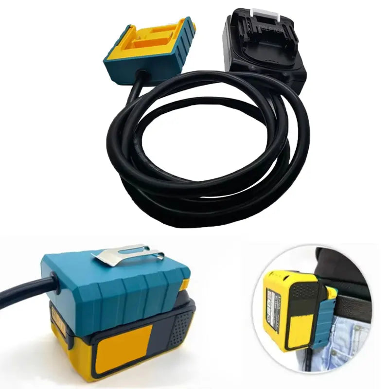 18V Battery Extension Cord for Power Tools – Compatible with Makita, DeWalt, Milwaukee, Bosch (1.5M with Hook)