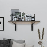 Soportes para estantes Estantes de pared flotantes en forma de L Soporte de soporte de acero inoxidable en blanco y negro Soporte de hardware para el hogar