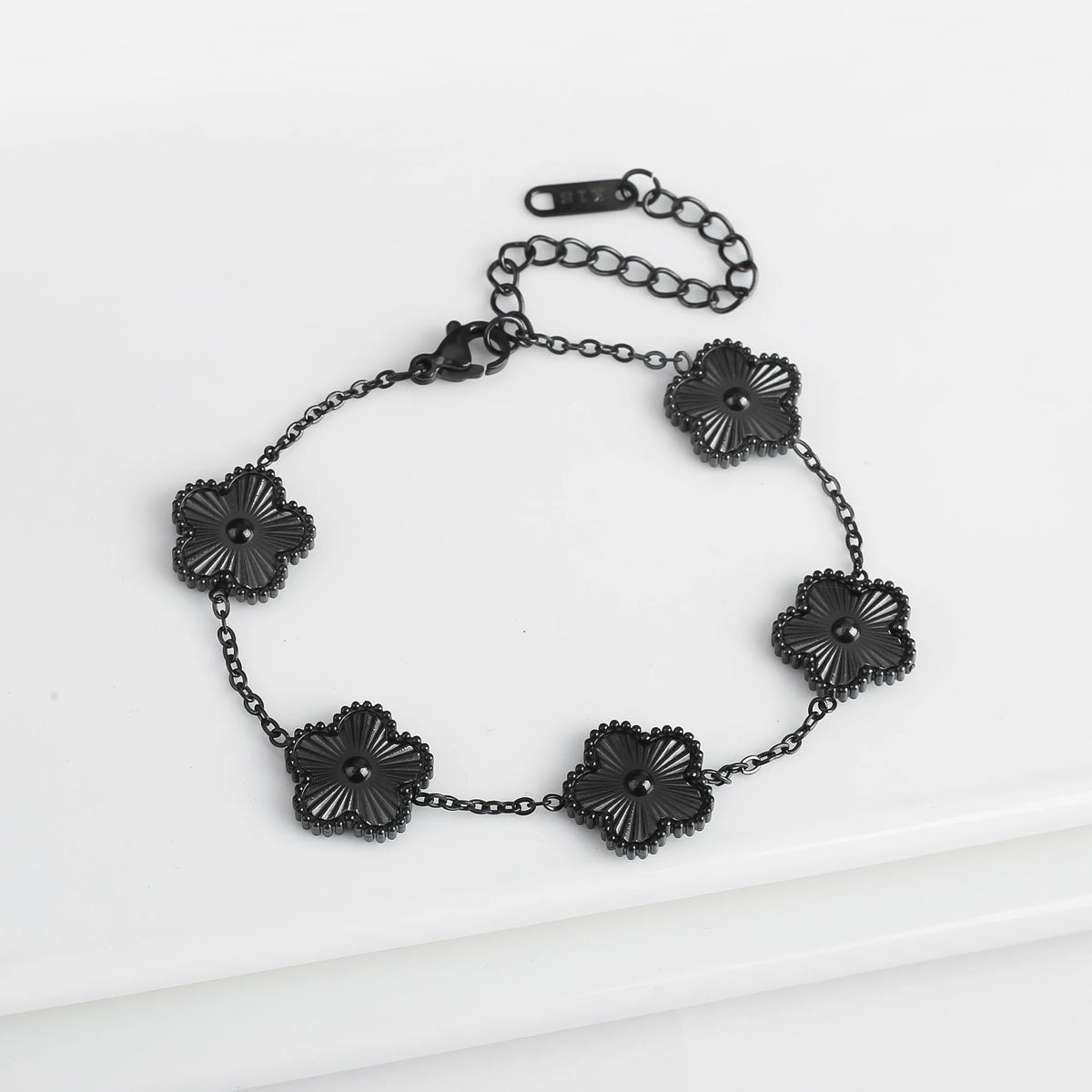 Adjustable Five-Flower Stainless Steel Bracelet for Women