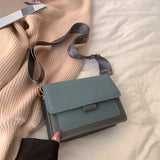 Women's Flap Crossbody Shoulder Bag – Small Trendy TPU Handbag with Wide Strap