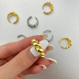 Trendy Stainless Steel Geometric Ring – Fashionable Statement Jewelry for Women