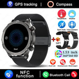 2025 AMOLED Smart Watch with Bluetooth Calling - GPS, NFC & Health Monitoring