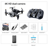 V30 Mini Drone with 4K Dual Camera – Foldable FPV RC Quadcopter with Obstacle Avoidance
