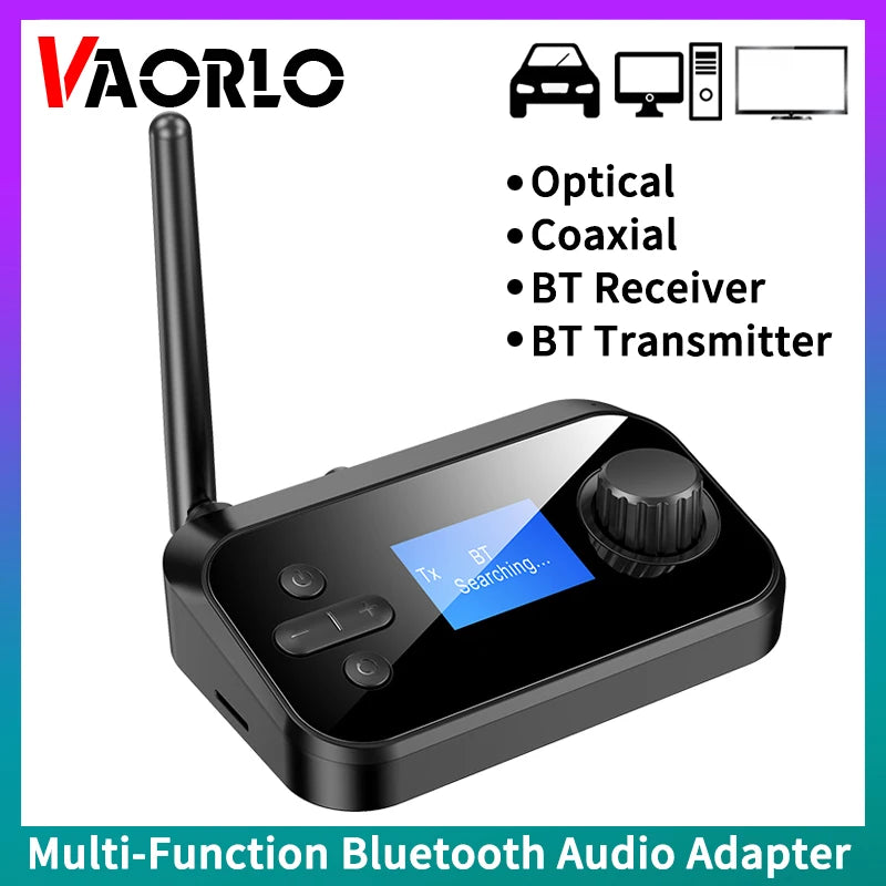 Multi-Function Bluetooth 5.0 Audio Transmitter & Receiver – DAC Converter with Optical & Coaxial Support