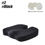 Memory Foam Coccyx Seat Cushion - U-Shaped Orthopedic Massage Pad for Car & Office