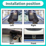 170° Wide Angle Car Backup Camera with 360° Surround View Support