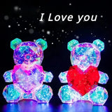 LED Light-Up Teddy Bear – Romantic Heart Glow Plush with Colorful Lights (30cm)