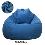 Large Cotton Bean Bag Chair Cover – No-Fill, Comfortable Floor Lounger for Adults