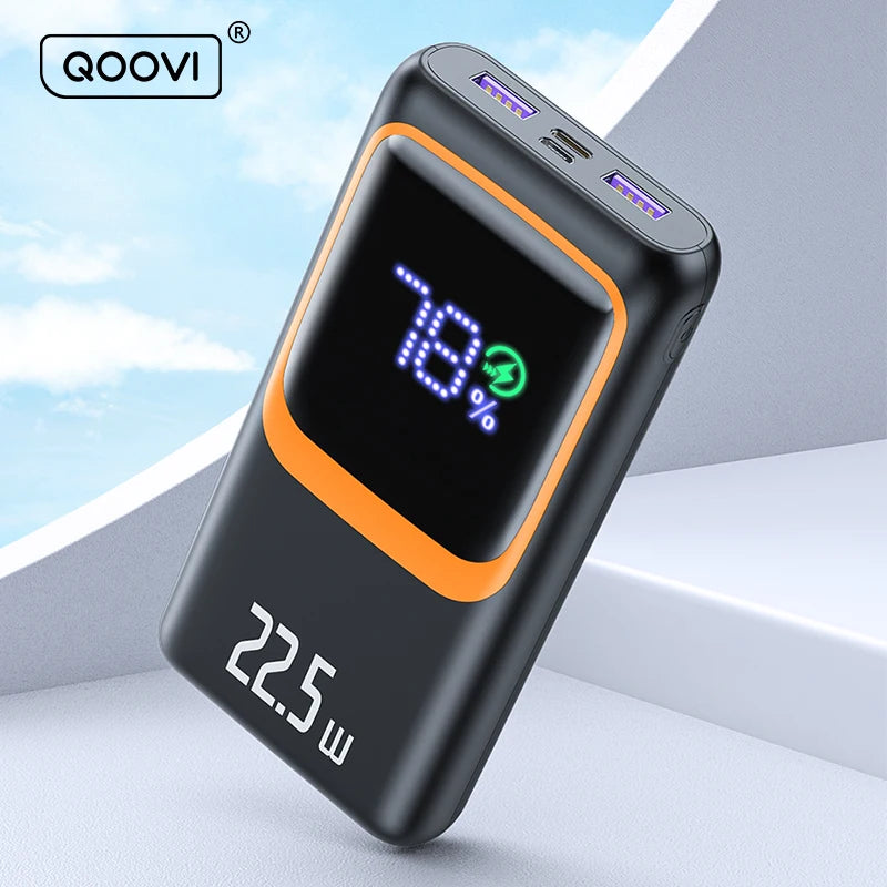 Banco de energía QOOVI 20000mAh: carga ultrarrápida y alta capacidad