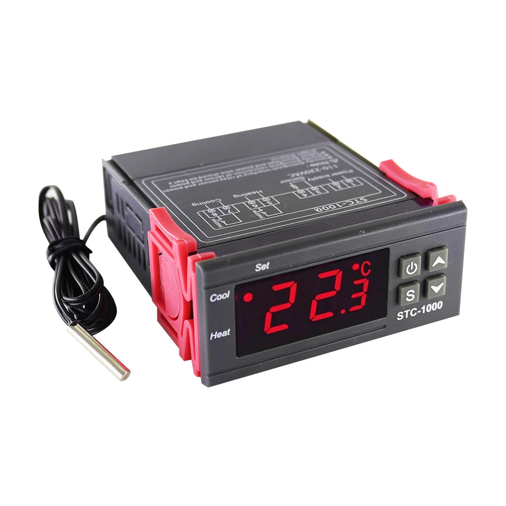 STC 1000 Digital Temperature Controller – High Accuracy K Type Thermostat for Heating & Cooling Systems