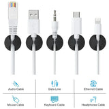 5/50 unidades de mini organizadores de cables con clips para cables de carga USB, organizadores de escritorio, protectores de cables para el hogar, la oficina y el coche