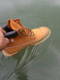 Men’s Waterproof Genuine Leather Winter Boots – Ankle-High Outdoor Boots with Anti-Slip Sole