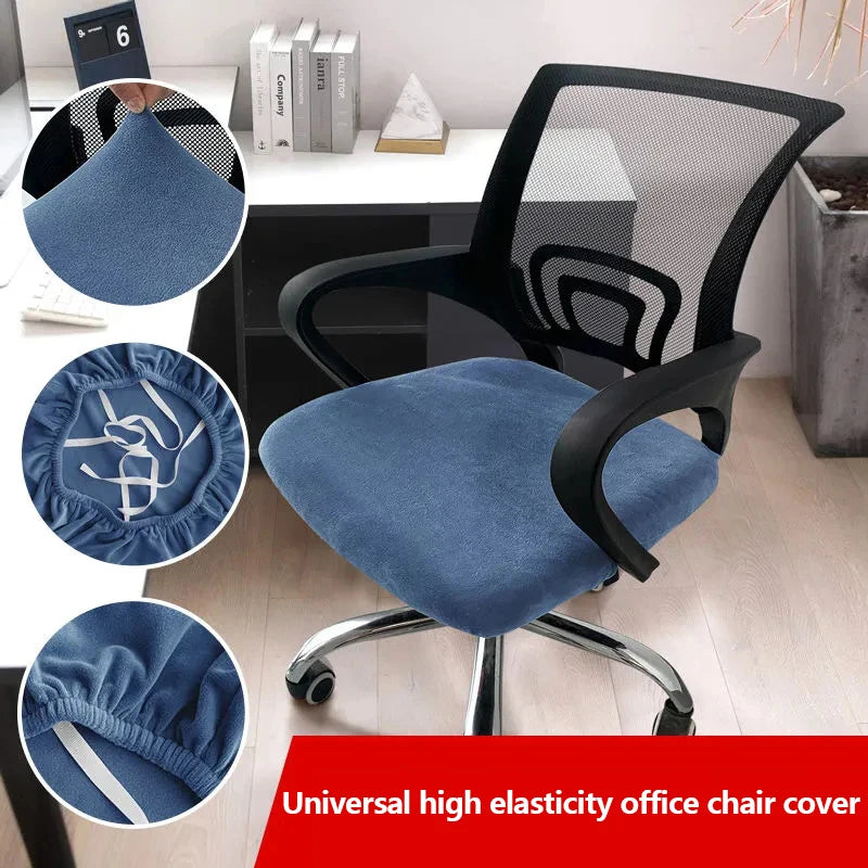 Luxury Silver Fox Velvet Swivel Chair Cover – Soft, Stretchable, and Protective
