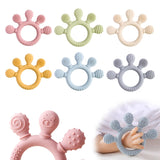 Silicone Baby Teething Ring – Food-Grade, BPA-Free Sensory Toy for Infants & Toddlers