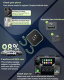 Wireless CarPlay & Android Auto Adapter - Universal Car Dongle for iPhone & Android