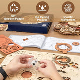 DIY Wooden Wall Clock Puzzle Kit – Functional Zodiac-Themed 3D Model for Adults & Teens