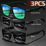 Gafas de sol unisex cuadradas vintage de moda: gafas antirreflejos UV400 para conducir y pescar