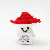 Handmade Knitted Plant-Themed Decorative Doll
