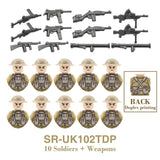 WW2 Military Building Blocks Set - Army Soldier & Motorcycle Model Kit