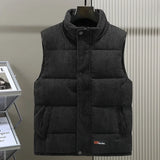 Men’s Turtleneck Zipper Vest – Casual Sleeveless Jacket with Pockets for Autumn & Winter