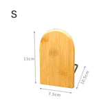 Organizador de escritorio de bambú natural: elegante soporte para sujetalibros para la oficina y el hogar