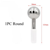 Stainless Steel Ice Globes for Face - Cryo Facial Massage Tools for Skin Tightening & Puffiness Relief