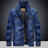 Men’s Casual Denim Jacket – Single Breasted, Regular Fit for Autumn & Winter