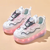 Girls' LED Light-Up Shoes – Breathable Slip-On Sneakers for Kids (Ages 7–13)